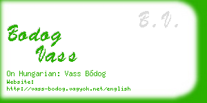 bodog vass business card